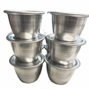 6pcs Moi Moi Reusable Aluminium Pot Cup Bowl Set with Lids
